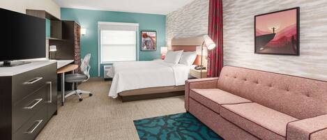 Studio, 1 King Bed, Accessible, Bathtub (Mobility & Hearing) | In-room safe, desk, laptop workspace, blackout drapes