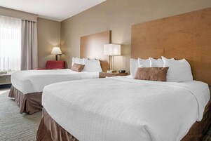 Standard Room, 2 Queen Beds, Non Smoking, Refrigerator & Microwave | Desk, laptop workspace, iron/ironing board, free cribs/infant beds