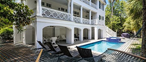 A heated pool