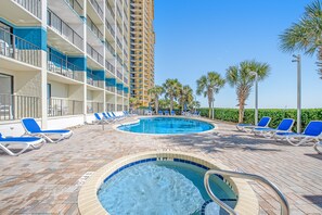 A heated pool - 11th-floor oceanfront condo with AC, washer/dryer, pools, & hot tub (Myrtle Beach)