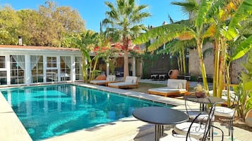 Outdoor pool, open 7:30 AM to 8:30 PM, sun loungers