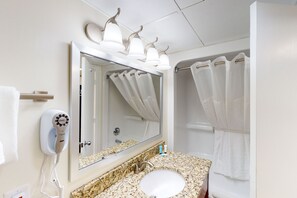 Hair dryer, towels