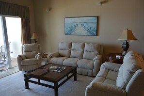 TV, DVD player, foosball, offices
