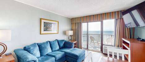 TV, DVD player, video library