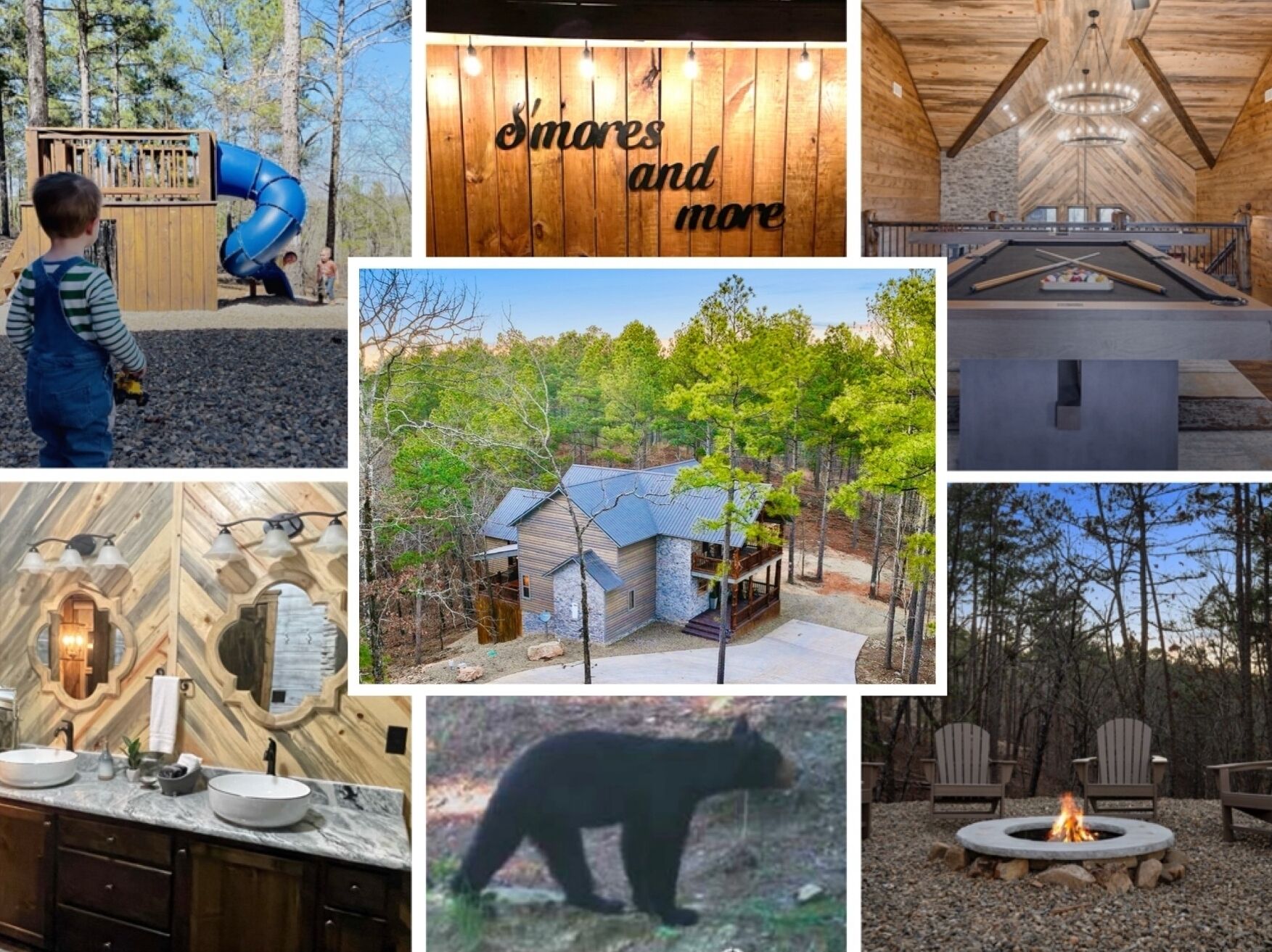 Private 1.5 acre rustic cabin bordering the National Forest, full of luxury!