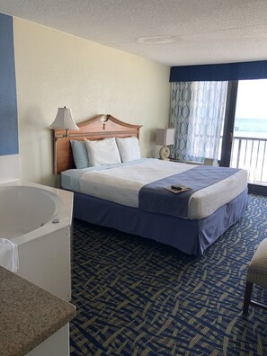 Suite, 1 King Bed, Jetted Tub | Desk, iron/ironing board, free WiFi, bed sheets - The Capes Hotel (Virginia Beach)