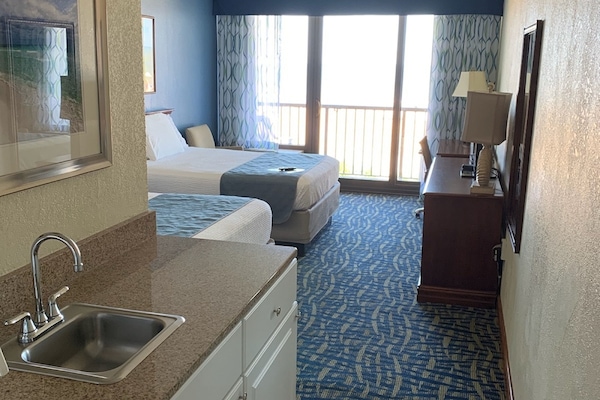 Standard Room, 2 Double Beds, Balcony \| Desk, iron/ironing board, free WiFi, bed sheets