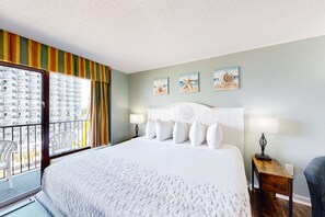 Iron/ironing board, Internet, bed sheets - 8th Floor Oceanview Dog & Snowbird Friendly Studio - Shared Pool/Hot Tub, WiFi (Myrtle Beach)