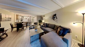 TV, fireplace, DVD player