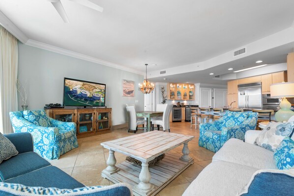 Smart TV, DVD player, ping pong, books