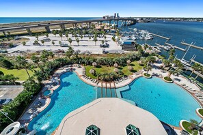 Indoor pool, a heated pool - Tranquil Coastal Condo with Panoramic Views of Perdido Pass! Complimentary Boat Slip! (Orange Beach)