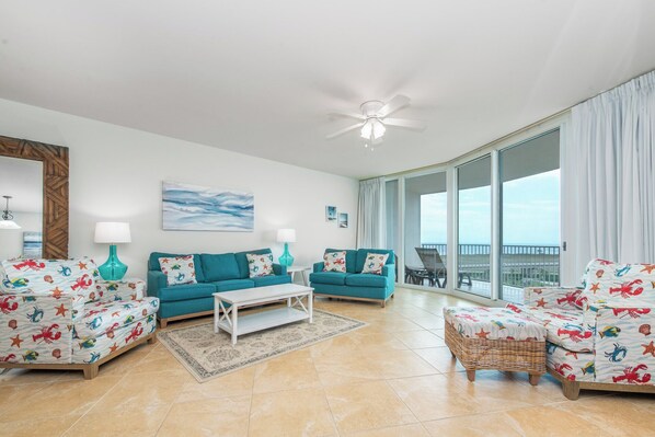 TV, ping pong, books, stereo