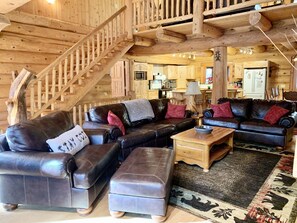 Smart TV, fireplace, video games, DVD player