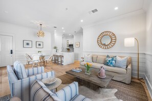 TV, DVD player, video library