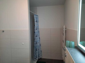 Hair dryer, soap, toilet paper