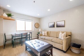 TV, fireplace, DVD player, foosball