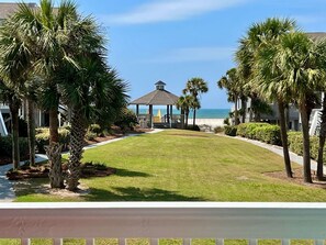 Property grounds - Gulf View from living room!Gated resort on CSB. 2 pools,beach chairs & cart incl (Port St Joe)