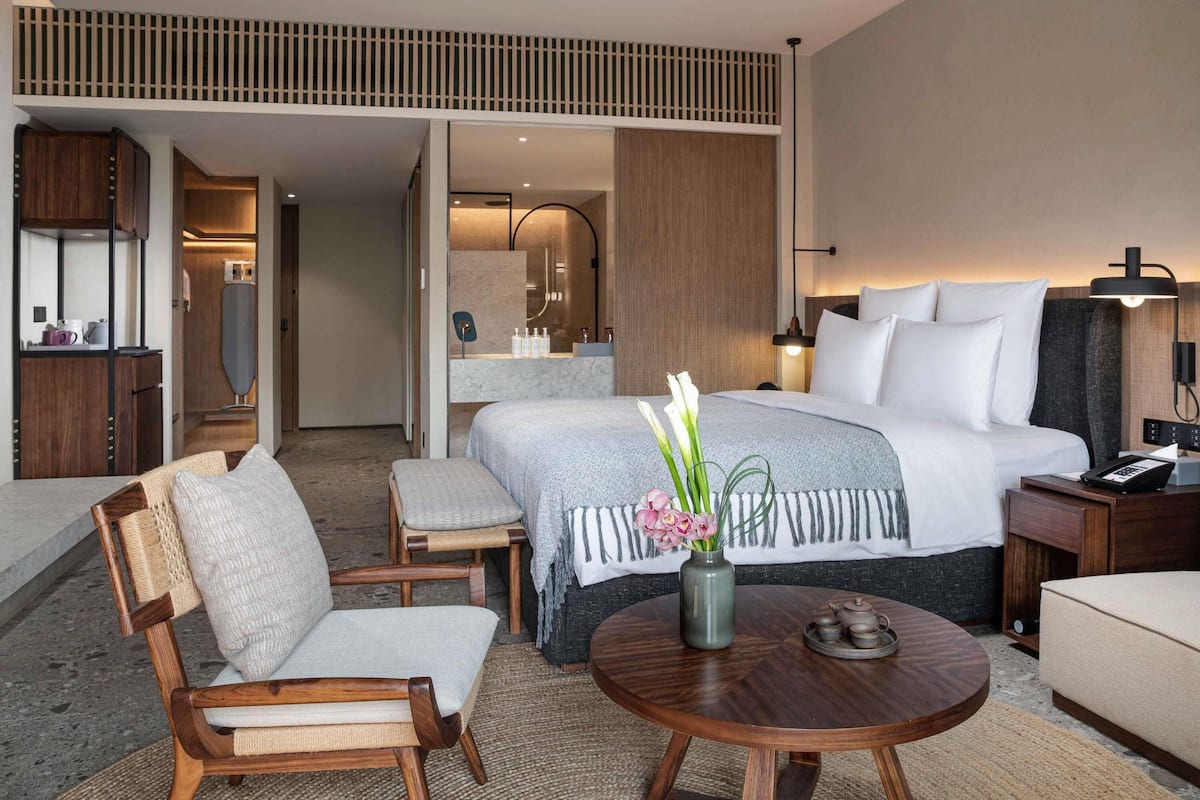 1 chambre, literie de qualité supérieure, couette en duvet d'oie