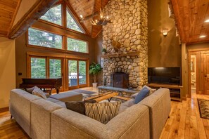 TV, fireplace, video games, offices