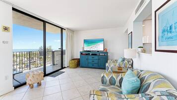 Condo (Our House at the Beach - 604E) | Living area | TV
