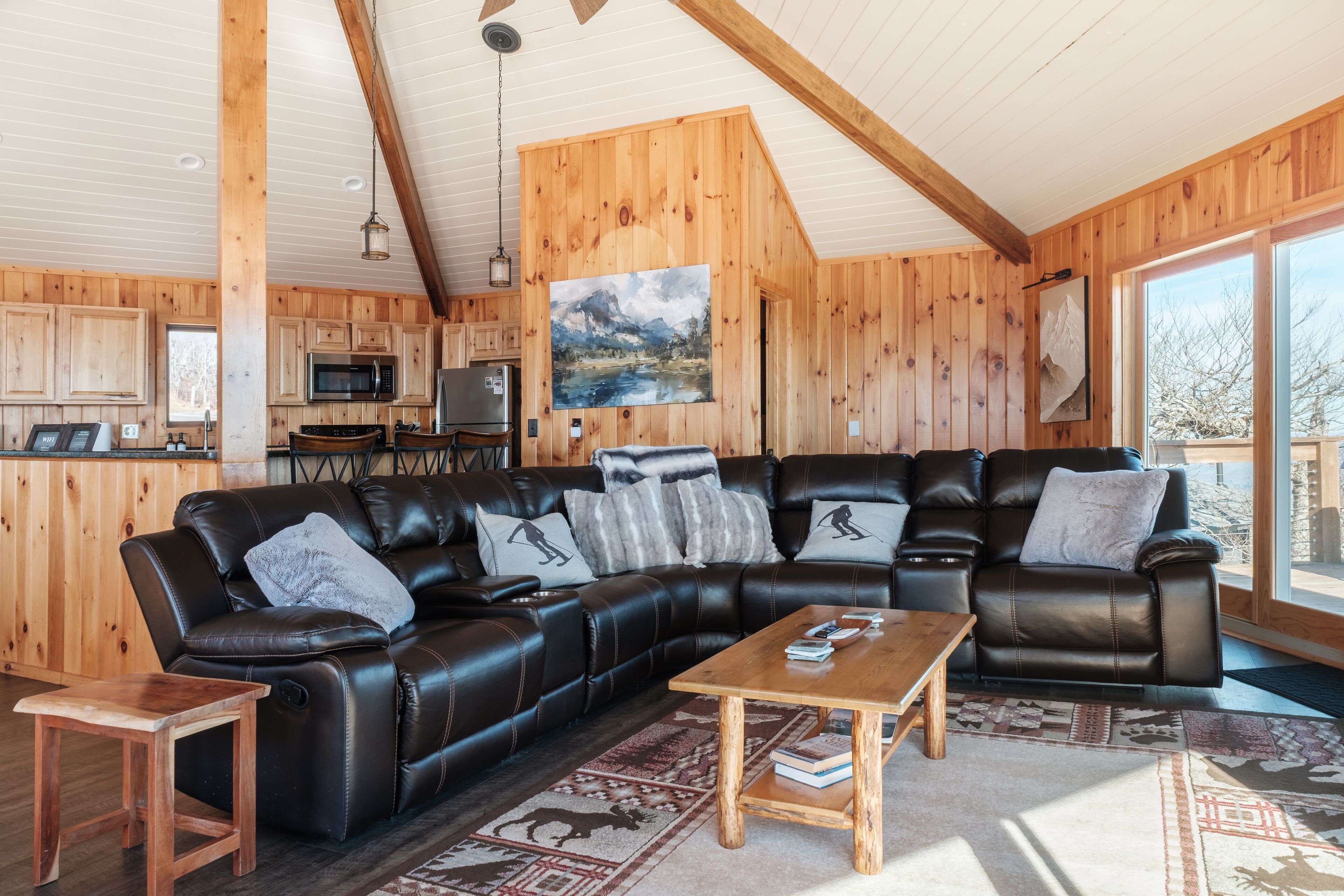 Smart TV, fireplace, video games, books