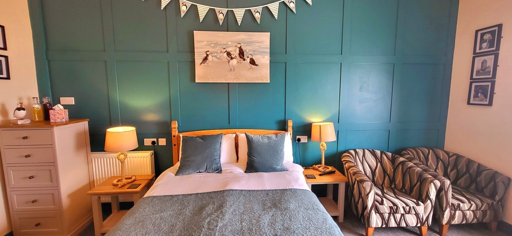 Family Room (Ynys Seiriol) | Individually decorated, individually furnished, laptop workspace