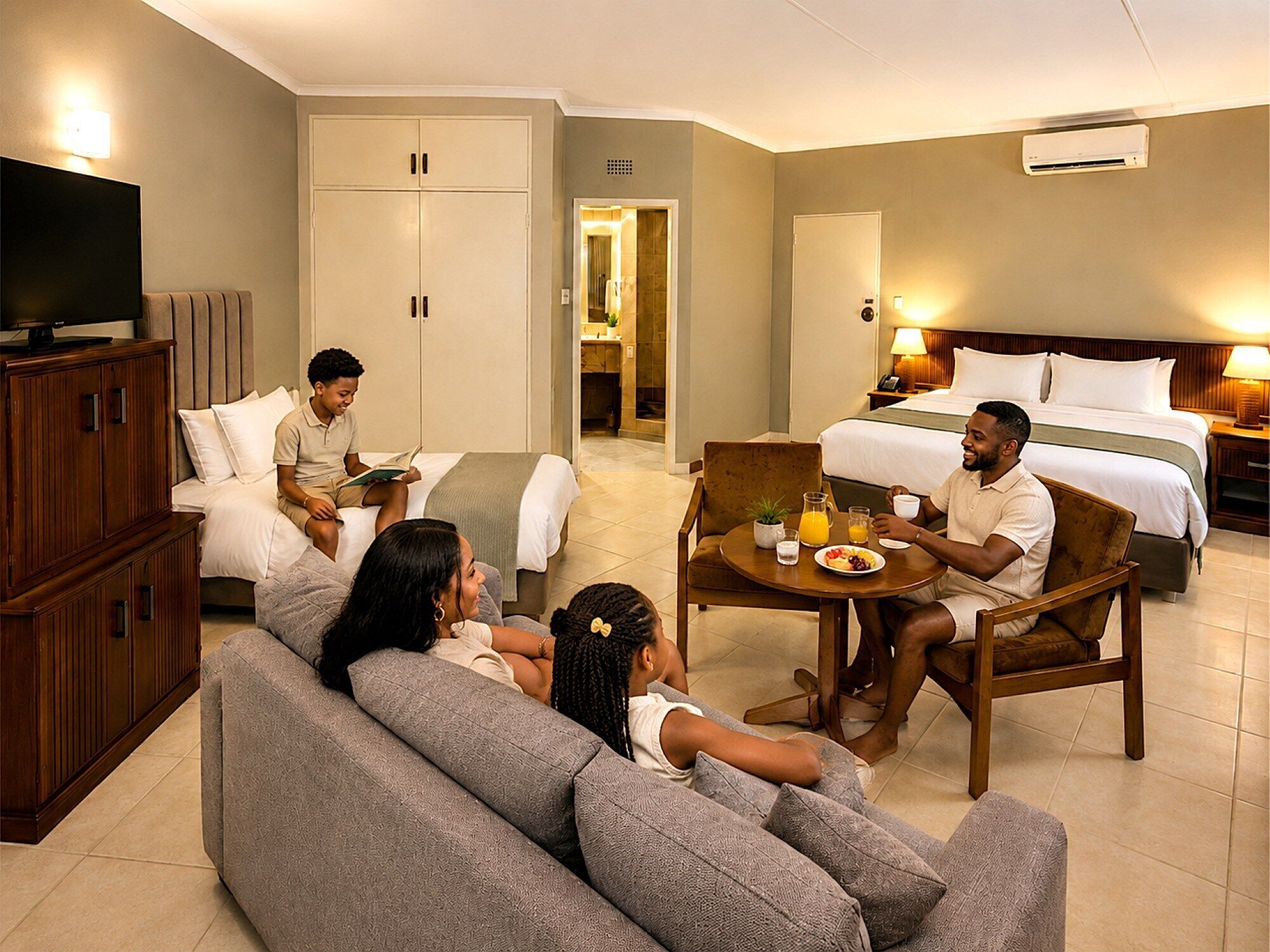 Family Room | In-room safe, iron/ironing board, free WiFi, bed sheets