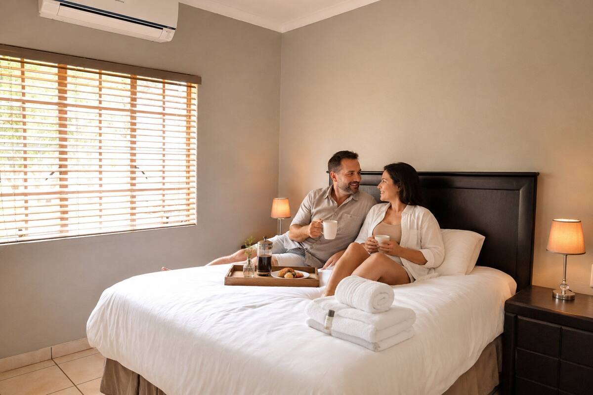 Chalet Eksekutif | Brankas, setrika/meja setrika, Wi-Fi gratis, dan seprai linen