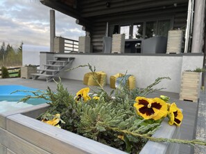 Piscina externa, piscina aquecida