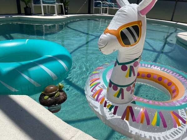 Piscine extérieure, piscine chauffée