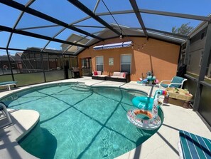 Outdoor pool, a heated pool