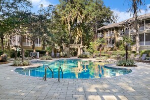 Outdoor pool, a heated pool