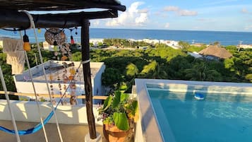 Piscine extérieure, piscine chauffée