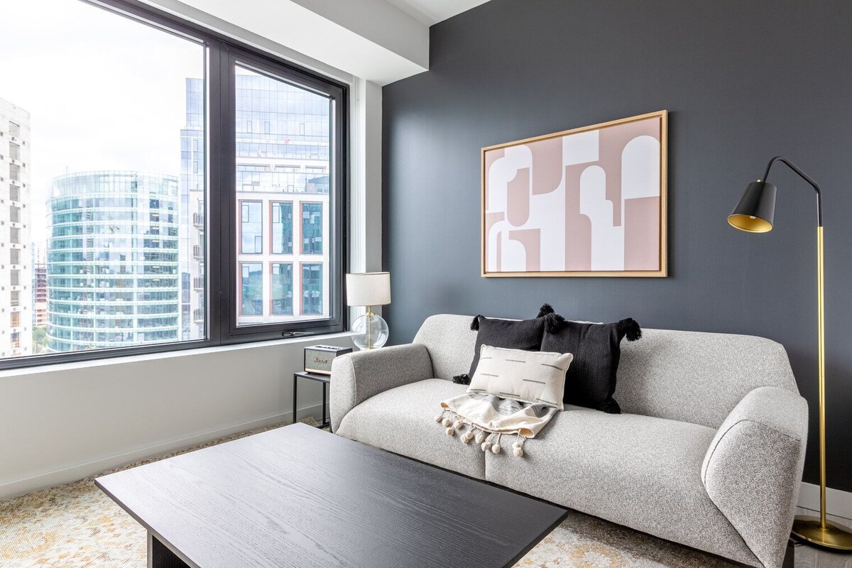 Practical Seaport 1BR w/ Gym, Pool, W/D, Doorman