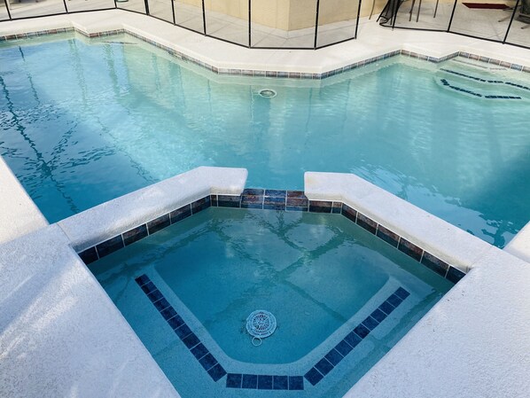 Outdoor pool - Four Bed, Four Bath Towerlakes pool home with game room (Haines City)