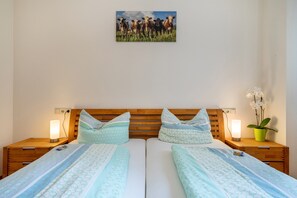 2 slaapkamers, een strijkplank/strijkijzer, gratis wifi, beddengoed