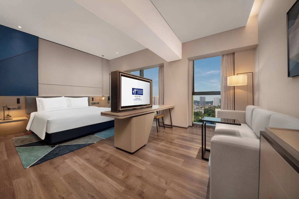Luxe beddengoed, donsdekens, pillowtop-bedden, een kluis op de kamer