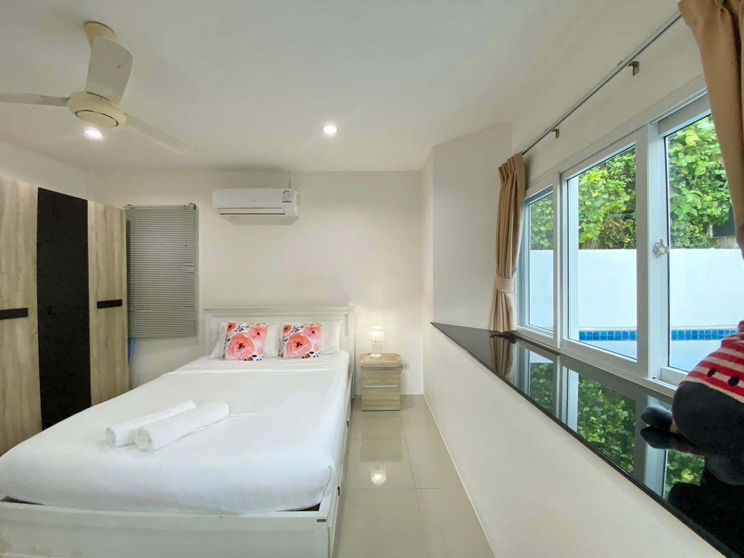 Familie villa, 2 slaapkamers, privézwembad | Businesscentrum op de kamer