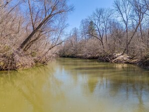 A river with trees on both sides.