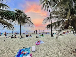 Vlak bij het strand