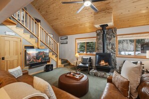 TV, fireplace, stereo