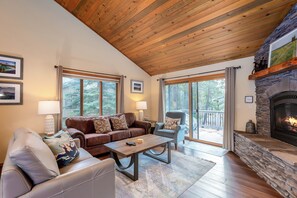 TV, fireplace, table football, ping pong