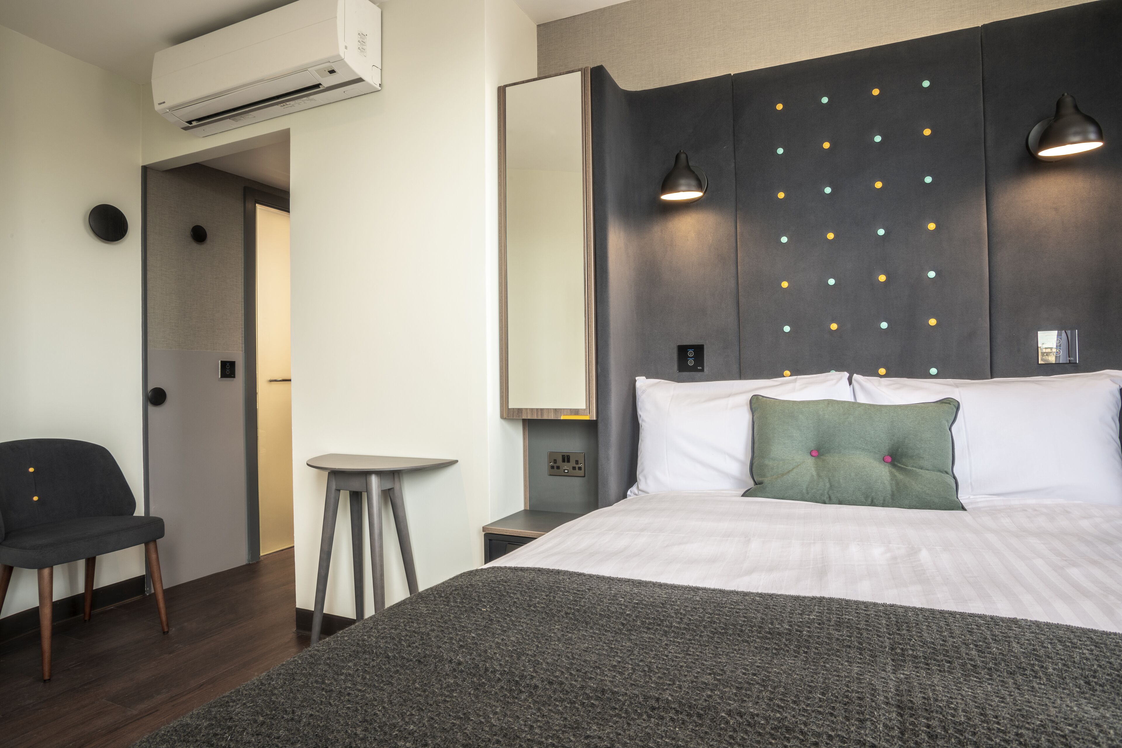 comfy double room | in-room safe, desk, laptop workspace, blackout curtains