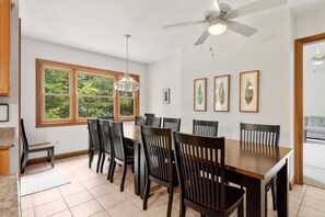 Dining seating for 10 and then additional seating at bar