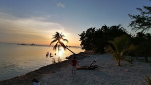 在海滩