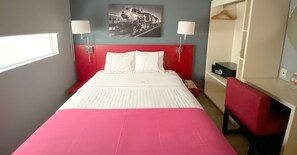 Down comforters, in-room safe, desk, free WiFi