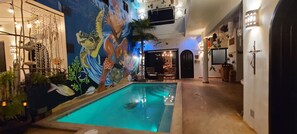 Outdoor pool, a heated pool