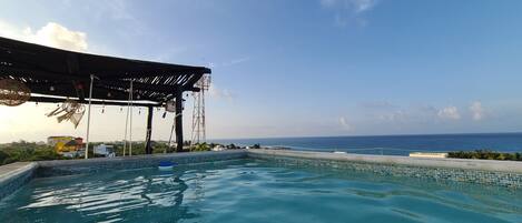 Outdoor pool, a heated pool