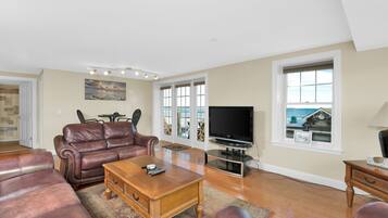 Smart TV, DVD player, books, video library