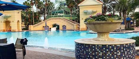 Outdoor pool, a heated pool